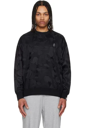 BAPE Black Solid Camo Jacquard One Point Sweatshirt