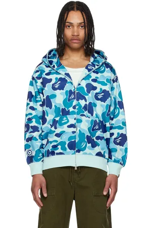 BAPE Blue ABC Camo Shark Full Zip Hoodie