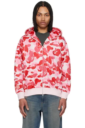 BAPE Pink ABC Camo Shark Full Zip Hoodie