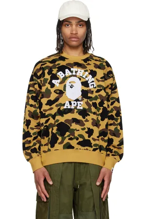 BAPE Yellow 1st Camo Jacquard College Sweatshirt