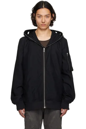 Rick Owens Black Hollywood Flight Bomber Jacket