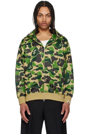 BAPE Green ABC Camo Shark Full Zip Hoodie