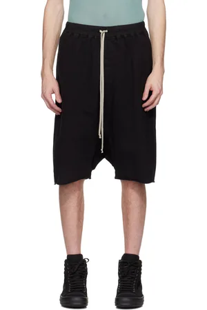 Rick Owens Black Hollywood Drawstring Pods Shorts
