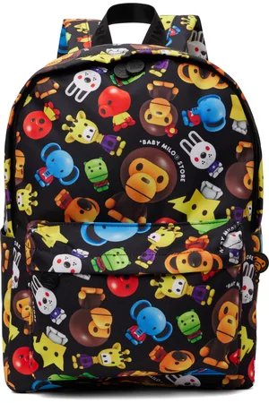 BAPE Black Milo 3D All Print Pattern Medium Backpack