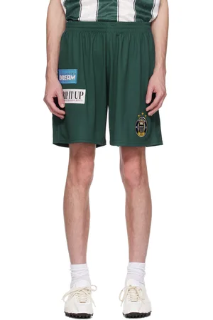 MARTINE ROSE Green Football Shorts