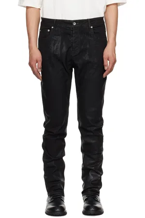Rick Owens Black Hollywood Detroit Cut Jeans