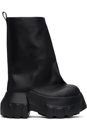 Rick Owens Black Hollywood Flared Mega Tractor Boots