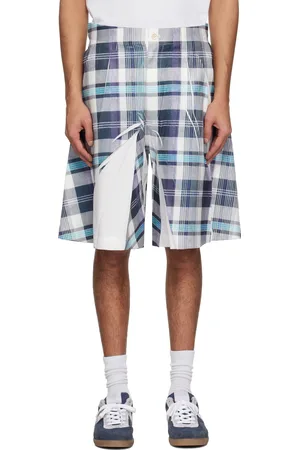 Comme des Garçons Gray & White Polyester Twill Garment Printed Shorts