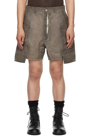 Rick Owens Gray Hollywood Stefan Cargo Shorts