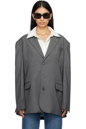 The Frankie Shop Gray Gelso Oversized Blazer
