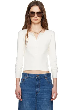 Chloé Off-White Cotton Jersey Henley