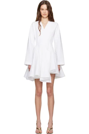 Alaïa White Cotton Poplin Minidress
