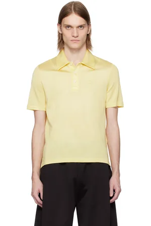 Lacoste Yellow Runway Regular Fit Satin Piqué Polo