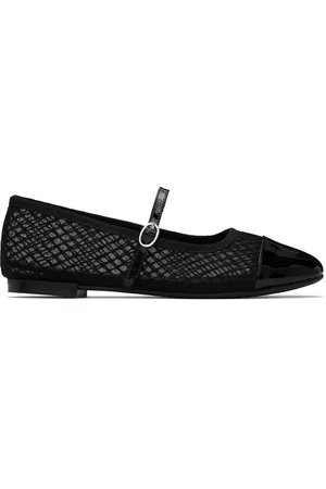 Repetto Black Mesh Georgiana Mary-Jane Ballerina Flats