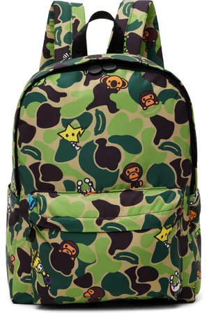 BAPE Kids Khaki ABC Milo All Friends Medium Backpack