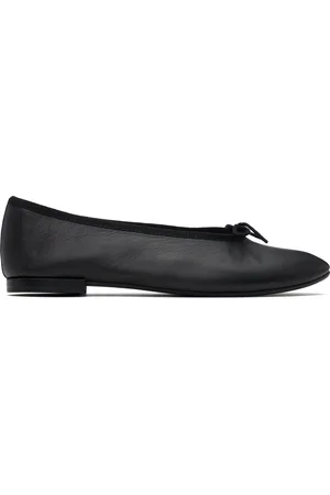 Repetto Black Lilouh Almond-Toe Ballerina Flats