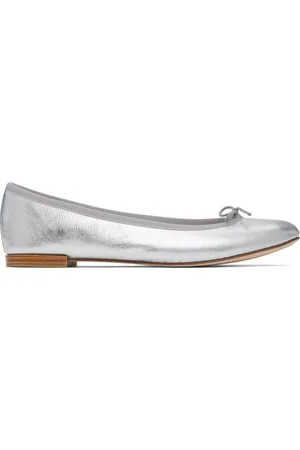 Repetto Silver Cendrillon Ballerina Flats