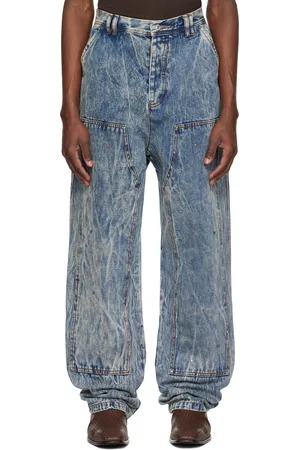 Kusikohc Blue Workwear Multi Rivet Jeans