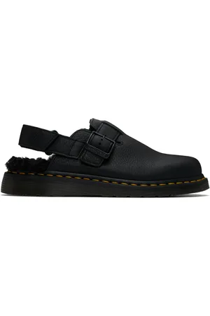 Dr. Martens Black Jorge II Faux-Fur Lined Mules