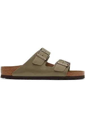 Birkenstock Taupe Regular Oiled Leather Arizona Sandals