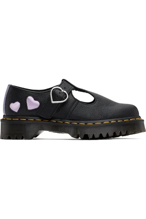 Dr. Martens Black Polley Heart Mary Jane Monkstraps