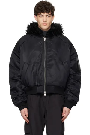 JUUN.J Black Faux Fur MA-1 Reversible Bomber Jacket