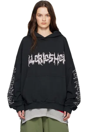 032c Black Faithless Oversized Hoodie