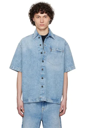 HUGO BOSS Blue Faded Denim Shirt