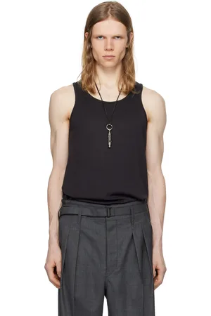 LEMAIRE Black Cotton Tank Top