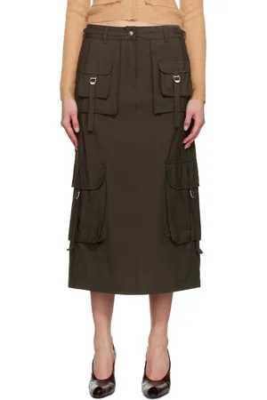 Acne Studios Gray Cargo Maxi Skirt