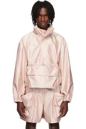 Simone Rocha Pink Drawstring Cargo Flap Pocket Detail Jacket