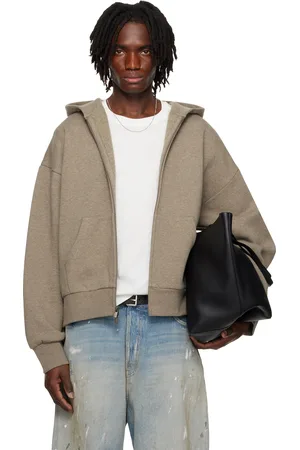 FEAR OF GOD Gray Classic Full Zip-Up Hoodie