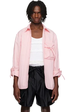 Simone Rocha Pink Bow Detail Workwear Shirt