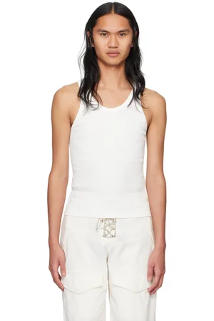 DION LEE White Rivet Tank Top