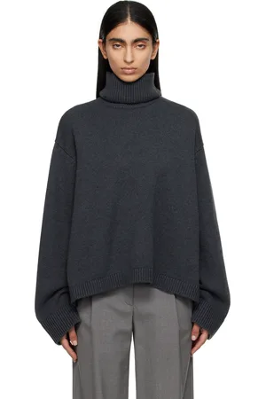 The Frankie Shop Gray Rhea Trapeze Turtleneck