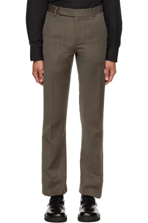 Cornerstone Brown Bell-Bottom Trousers