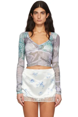 DANIELLE GUIZIO SSENSE Exclusive Green Nylon T-Shirt