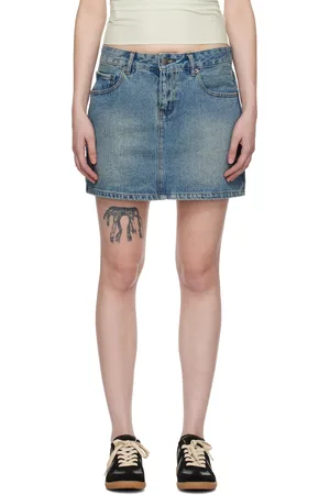 Wynn Hamlyn Indigo Washed Denim Miniskirt