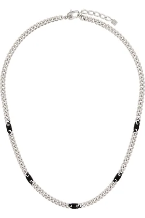 Givenchy Silver & Black 4G Necklace