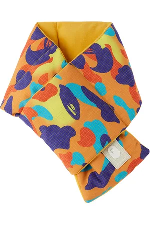 BAPE Kids Yellow Grid Scarf