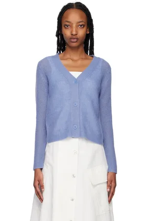 Vince Blue Three-Button Cardigan