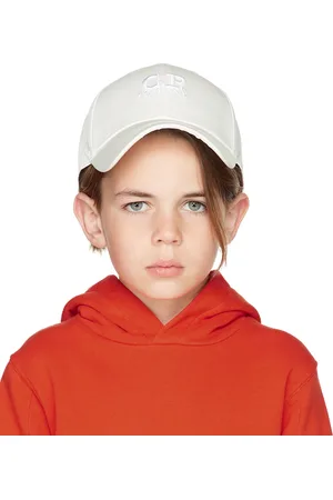 C.P. Company Kids White Goggle Cap