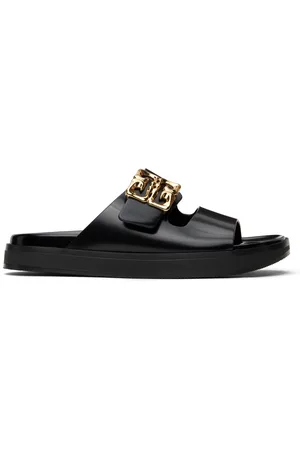 Givenchy Black 4G Liquid Flat Sandals