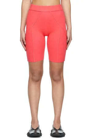 Helmut Lang Pink Ribbed Bike Shorts