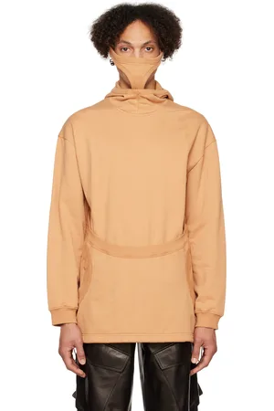 DION LEE Beige Interlock Mask Hoodie