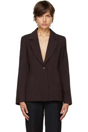 CO Brown Pintuck Blazer