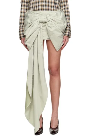 Acne Studios Green Bow Miniskirt