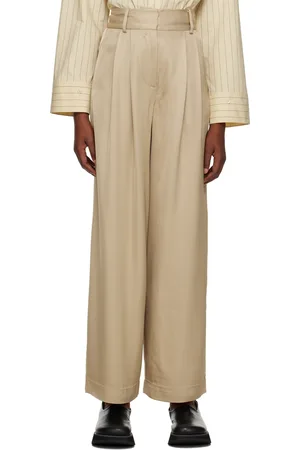 By Malene Birger Beige Piscali Trousers
