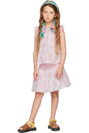 Chloé Kids Pink Floral Skirt