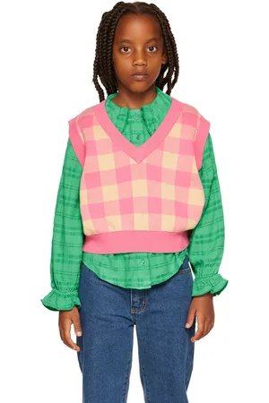 Repose AMS Kids Pink Spencer Sweater